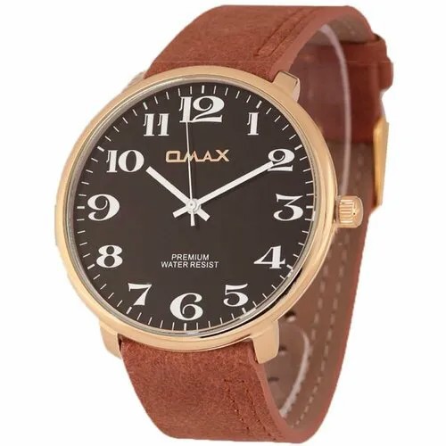 Наручные часы OMAX, черный, коричневый, золотой