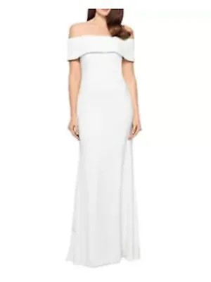 AQUA Женское вечернее платье в пол с короткими рукавами и белой подкладкой 10