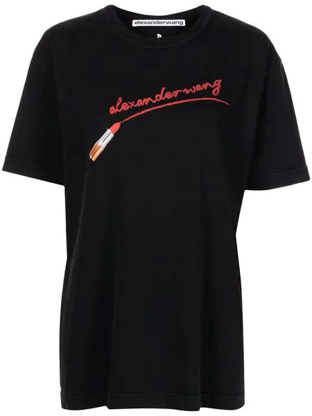 Alexander Wang lipstick logo-print T-shirt