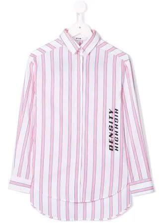 MSGM Kids рубашка в полоску
