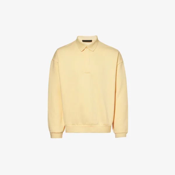 Рубашка-поло ESSENTIALS оверсайз из смесового хлопка Fear Of God Essentials, желтый