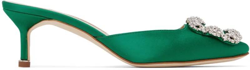 Зеленые туфли-мофели Hangisimu, 50 ярких цветов Manolo Blahnik