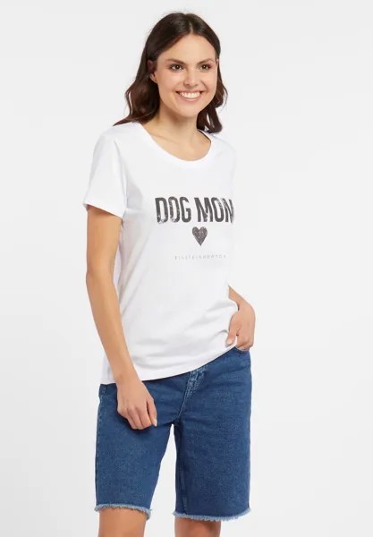 Футболка с принтом DOG MOM RODEO Einstein Newton, цвет weiß