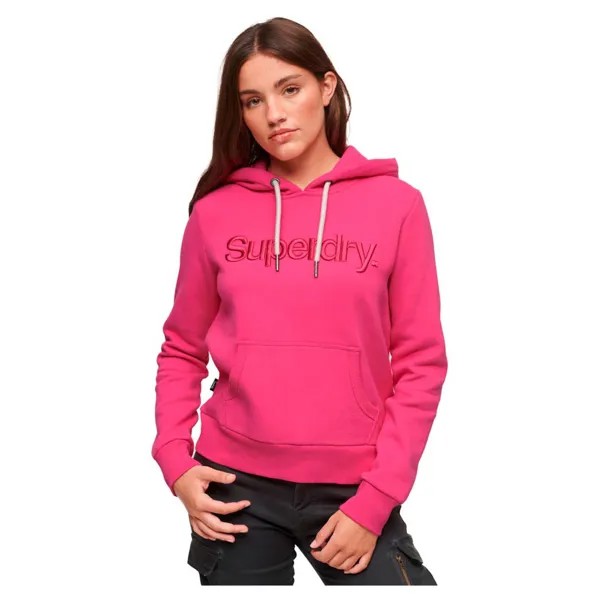 Худи Superdry Tonal Embroidered Logo, розовый