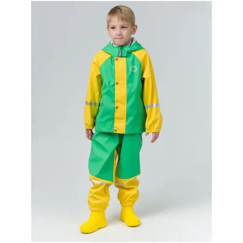 Комплект гидростоп (п/к+куртка) В20084 зеленый/желтый (98)