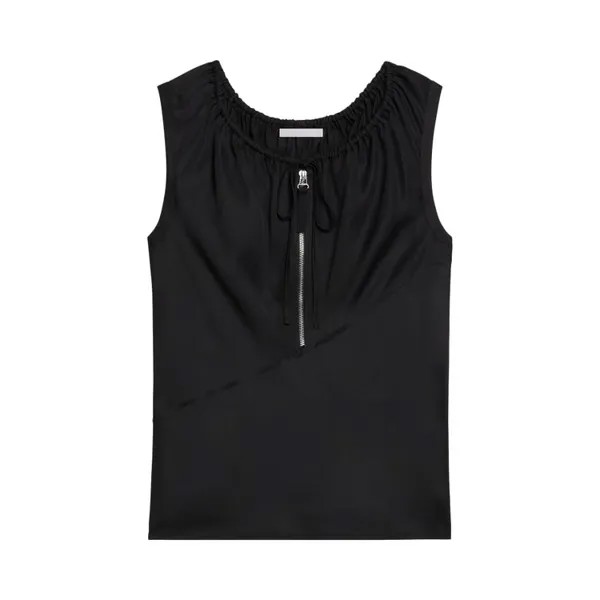 Топ Helmut Lang Sleeveless Drawstring Top, черный