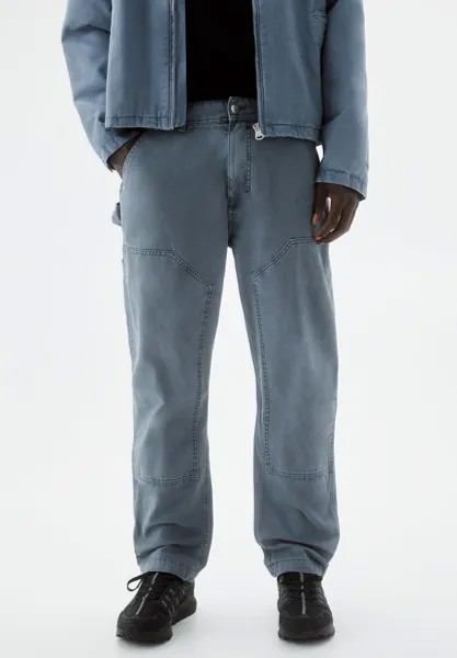 Джинсы прямого кроя Pull&Bear, синий