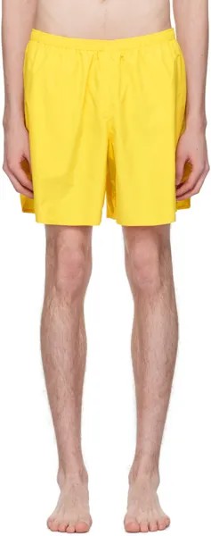 Желтые шорты для плавания со светоотражающей лентой Acne Studios