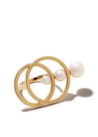 TASAKI кольцо Cosmic Akoya из желтого золота с жемчугом