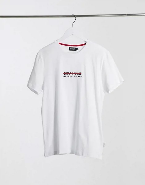 Белая футболка с принтом Burton Menswear-Белый