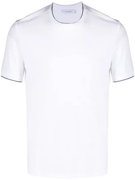 Cruciani футболка с контрастной отделкой