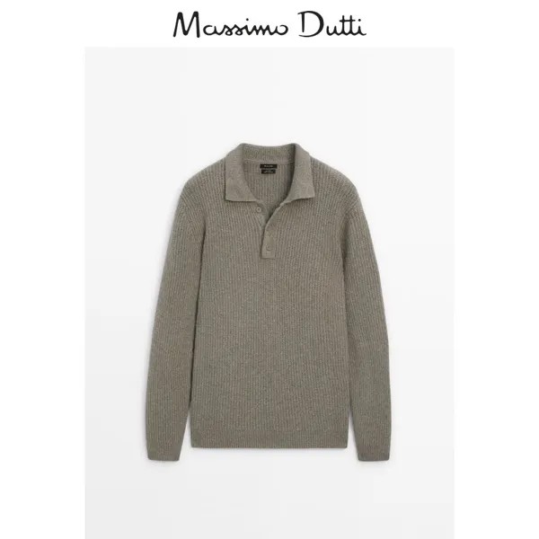 Свитер мужской Massimo Dutti с длинными рукавами, азурит