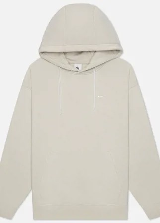 Мужская толстовка Nike NRG Solo Swoosh Fleece Hoodie, цвет бежевый, размер XXL