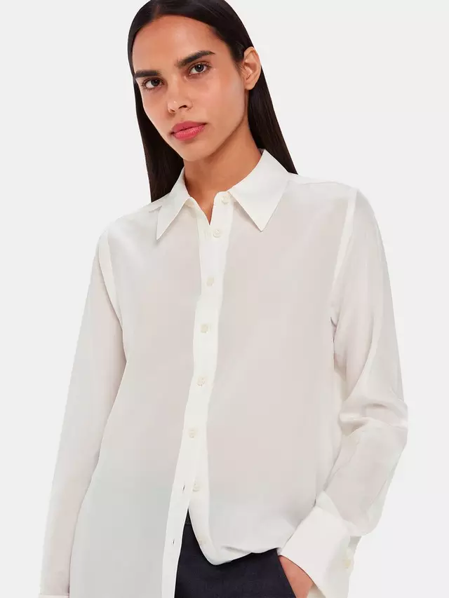 Рубашка Whistles Ultimate Silk, слоновая кость