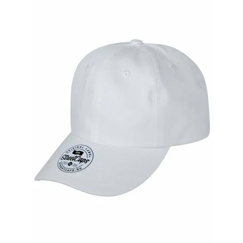 Бейсболка Street caps Бейсболка классическая / Street Caps / 305-6-1-001 Мягкая хлопковая кепка с низким профилем, размер One Size, белый