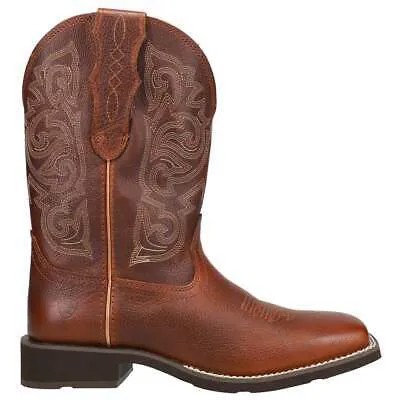 Ariat Delilah Stretchfit Square Toe Cowboy Womens Brown Casual Boots 10040284