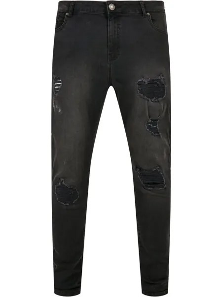 Джинсы Urban Classics, цвет realblk heavy destroyed washed