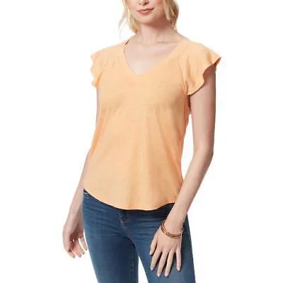 Женская футболка Jessica Simpson Gracie Orange с развевающимися рукавами, топ S BHFO 5246