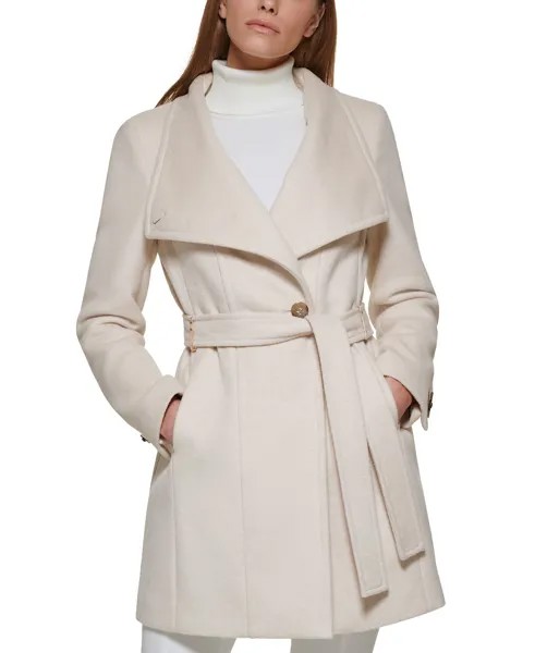 Женское асимметричное пальто с запахом и поясом, созданное для macy's Calvin Klein