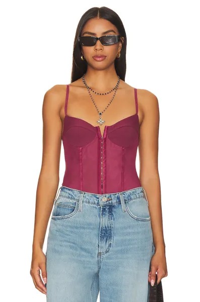 Боди Free People x Intimately FP Night Rhythm Corset In Washed Maroon, цвет Washed Maroon