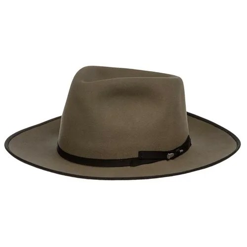 Шляпа федора Bailey, шерсть, подкладка, размер 59, зеленый