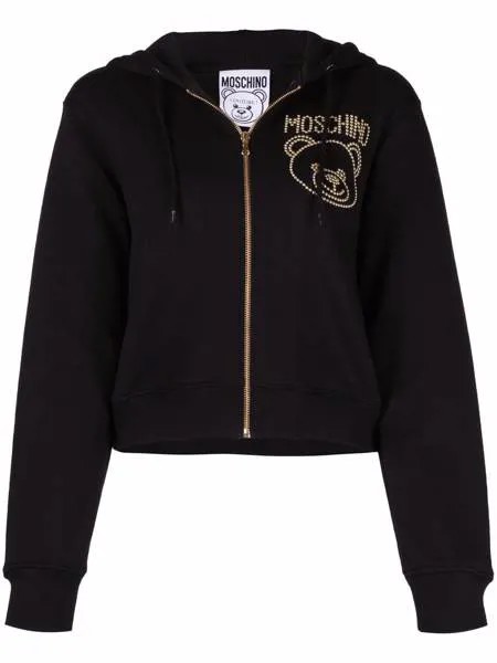 Moschino худи Teddy Bear с заклепками