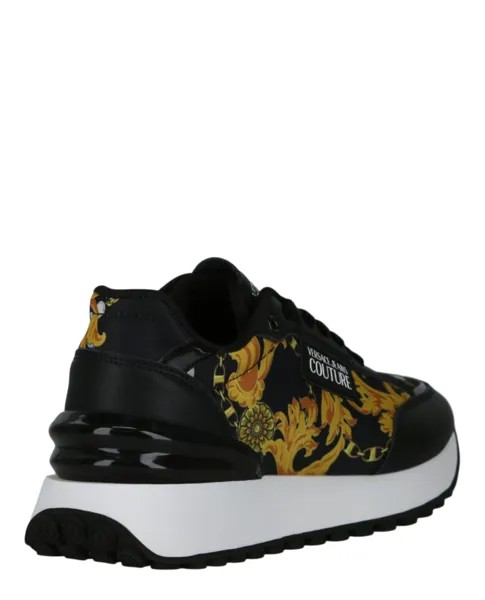 Кроссовки Spike Chain Couture Versace Jeans, цвет Black Gold