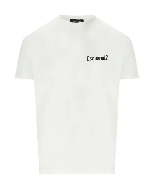 Футболка классного кроя с логотипом Dsquared2, белый