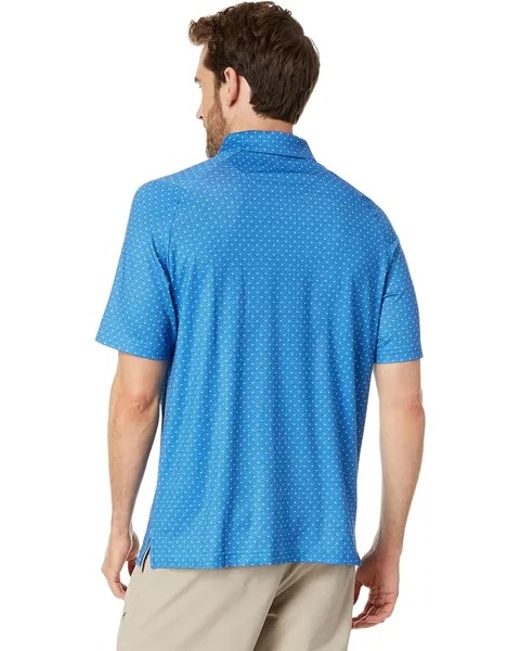 Поло Callaway Swing Tech All Over Chevron Twill Polo, цвет Lapis Blue