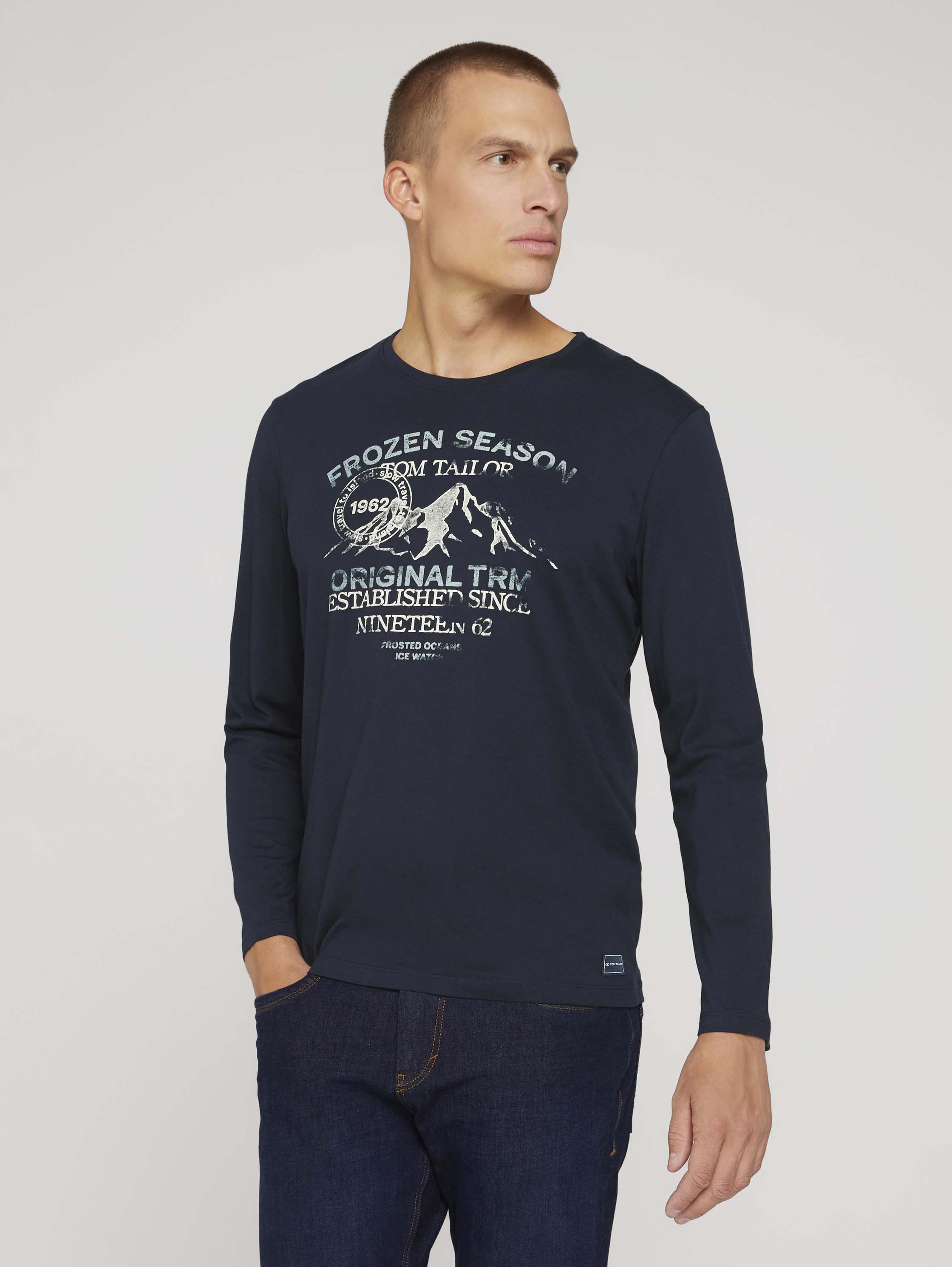 Лонгслив мужской TOM TAILOR 1029217 синий XXXL