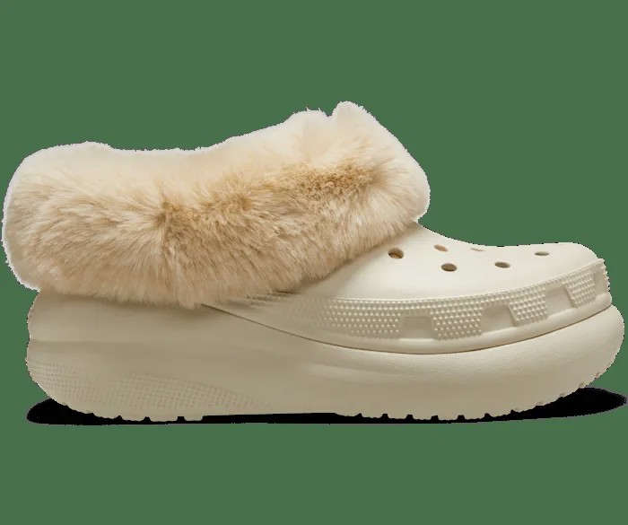 Сабо утепленные Furever Crush Crocs женские, цвет Bone