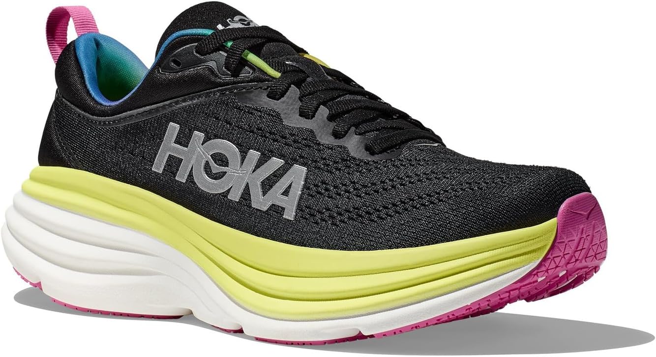 Кроссовки Bondi 8 Hoka, цвет Black/Citrus Glow