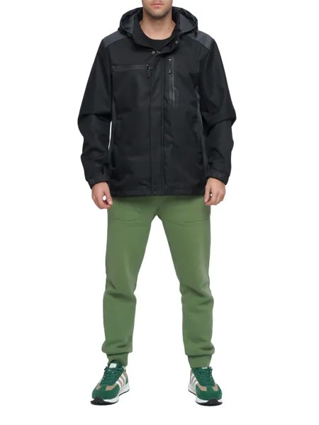 Спортивная куртка мужская NoBrand AD6652 черная 48 RU