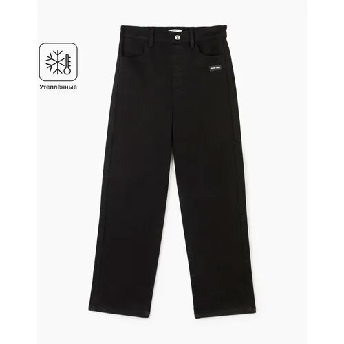 Брюки Gloria Jeans GJ COOL, размер 9-10л/140 (34), черный