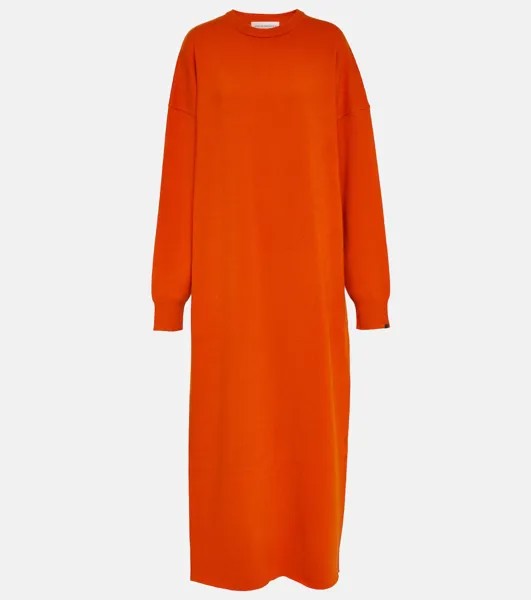 N°106 необычное платье-свитер из кашемира Extreme Cashmere, апельсин