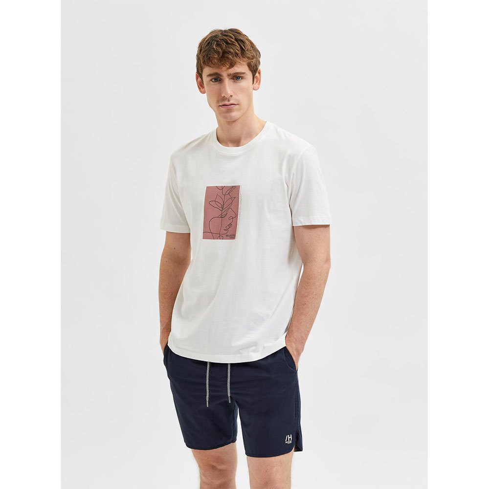 Футболка Selected Relaxed Rob Short Sleeve O Neck, белый