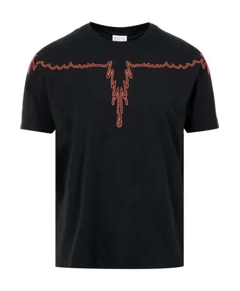Хлопковая футболка и поло с контрастными крыльями Marcelo Burlon, черный
