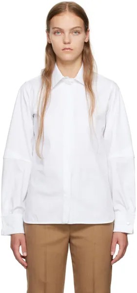 Белая рубашка на пуговицах, оптическая Max Mara