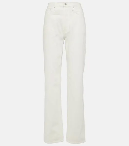Прямые джинсы с высокой посадкой Toteme, белый