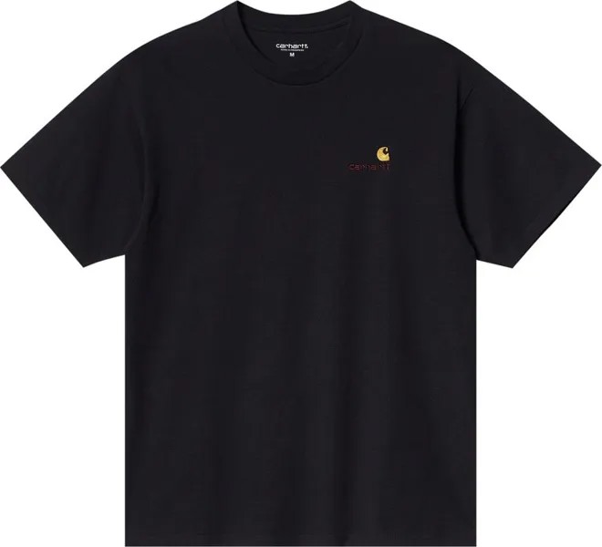 Футболка Carhartt WIP American Script Short-Sleeve T-Shirt 'Black', черный