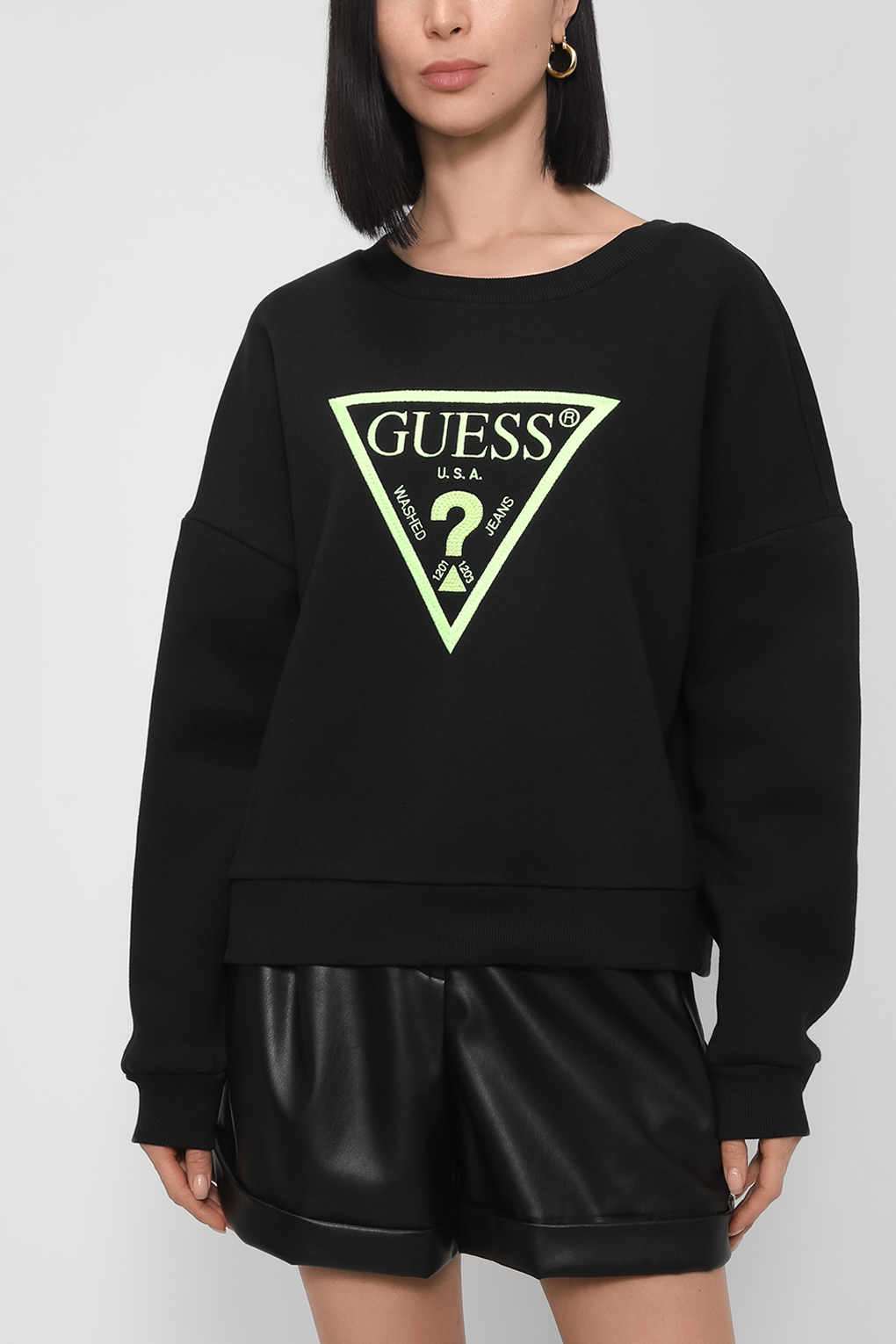 Свитшот женский Guess W3RQ04 K9Z21 черный S