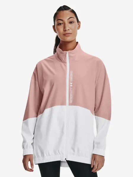 Куртка легкая женская Under Armour Woven FZ Oversized Jacket, Розовый