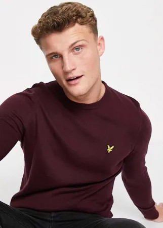 Бордовый вязаный джемпер из мериносовой шерсти Lyle & Scott-Красный
