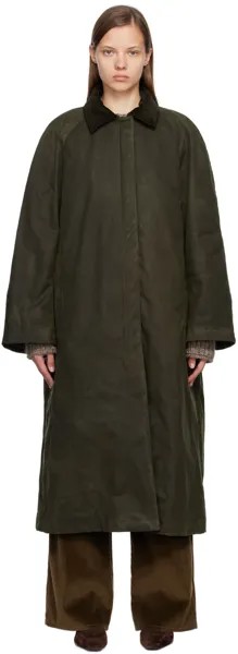 Зеленое деревенское пальто Totême