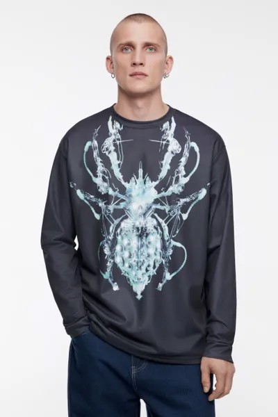 Лонгслив oversize с реалистичным принтом