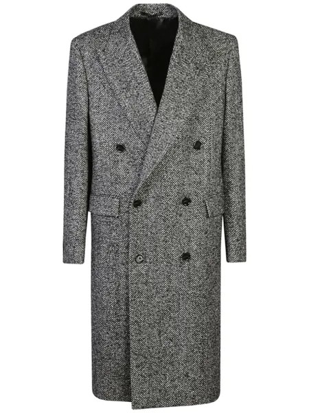 Lardini пальто в ёлочку, черный