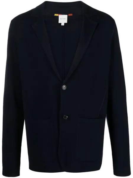 Paul Smith однобортный пиджак из шерсти мериноса, синий