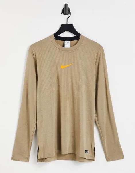 Коричневый лонгслив Nike Pro Collection Advanced Training-Коричневый цвет
