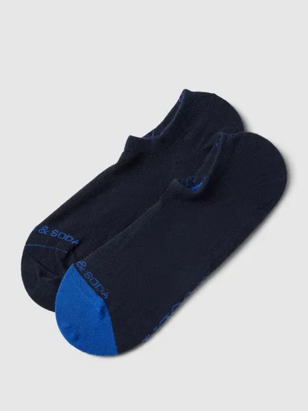 Носки-кроссовки с этикеткой, в упаковке 2 шт., модель Dip Toe Scotch & Soda, темно-синий