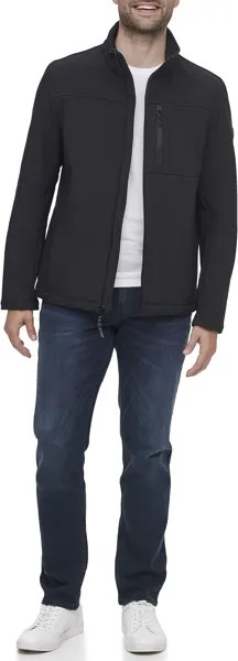 Куртка Men's Water Resistant Soft Shell Open Bottom Jacket (Standard and Big & Tall) Calvin Klein, черный
